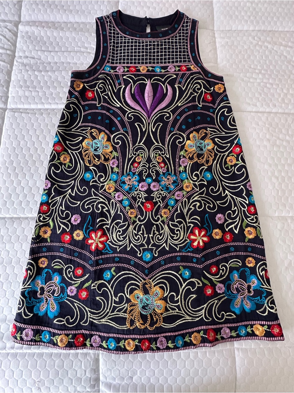 Maeve Anthropologie Embroidered Boho Shift Dress XS #WesternBoho - Picture 2 of 9